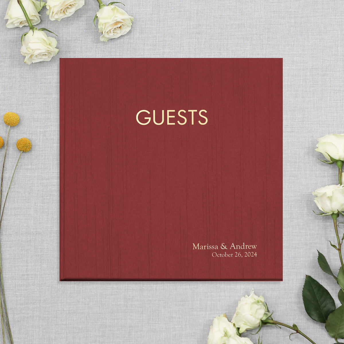 Event Guestbook | Cover: Garnet Silk | Available Personalized