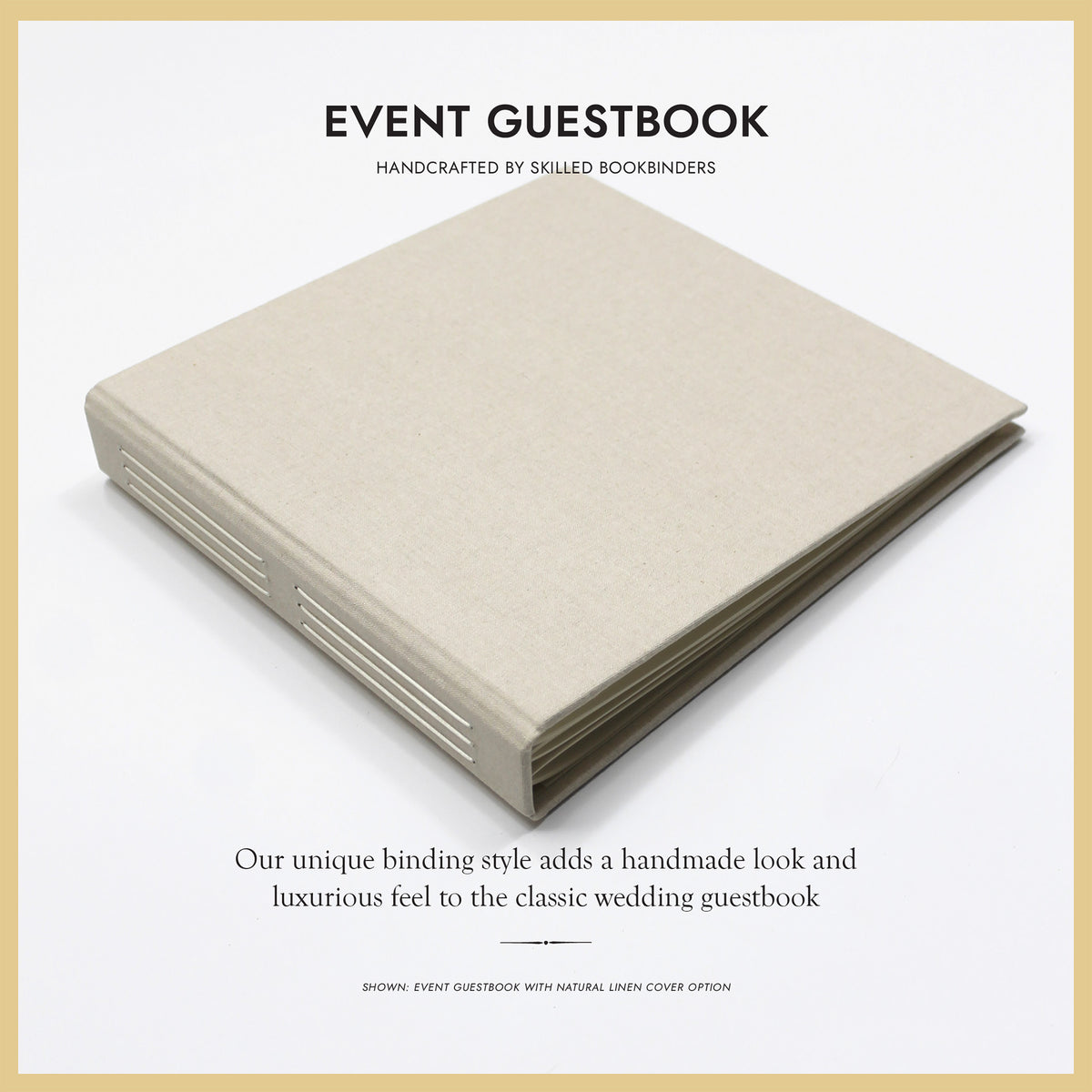 Event Guestbook | Cover: Buttercup Yellow Cotton | Available Personalized