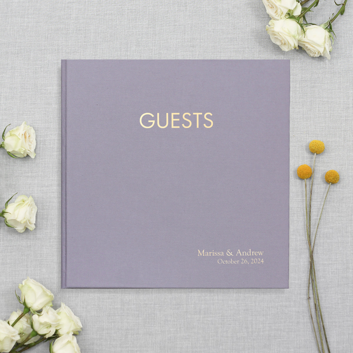Event Guestbook | Cover: Lavender Cotton | Available Personalized