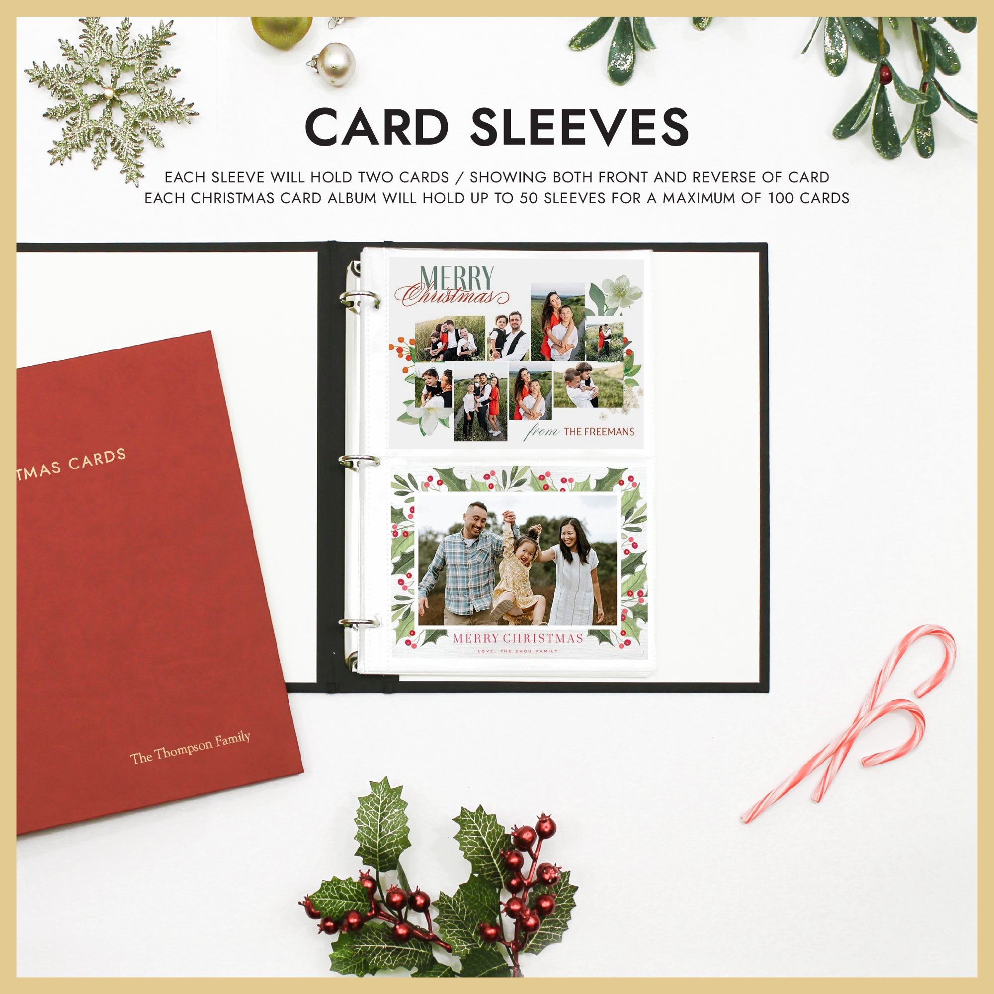 Christmas Card Album | Holiday Card Keepsake Binder | Rag & Bone Bindery Christmas Card Album | Holiday Card Keepsake Binder | Rag & Bone Bindery
