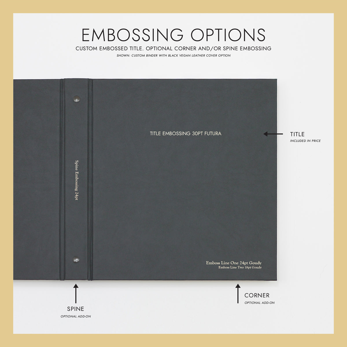 Custom Binder with Navy Blue Cotton Cover