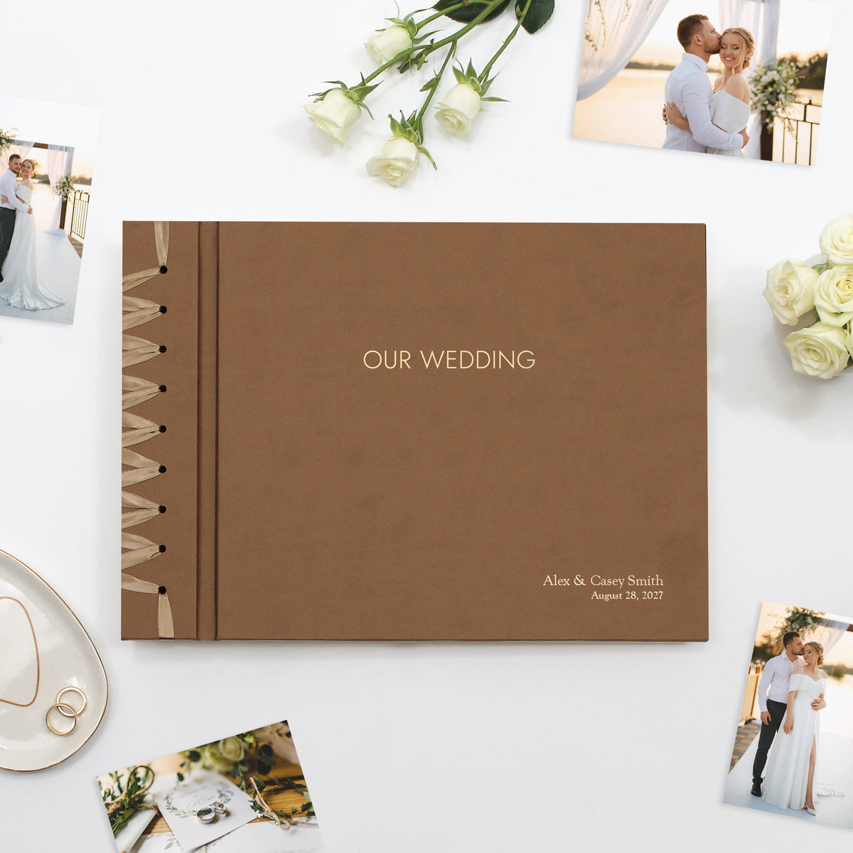 Wedding Album 10 x 15 | Light Brown Vegan Leather