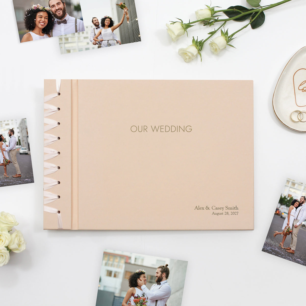 Wedding Album 10 x 15 | Peachy Pink Cotton