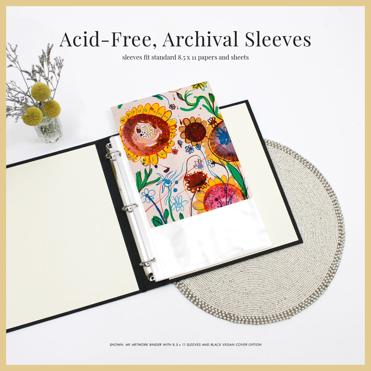 My Artwork Binder | Lavender Cotton