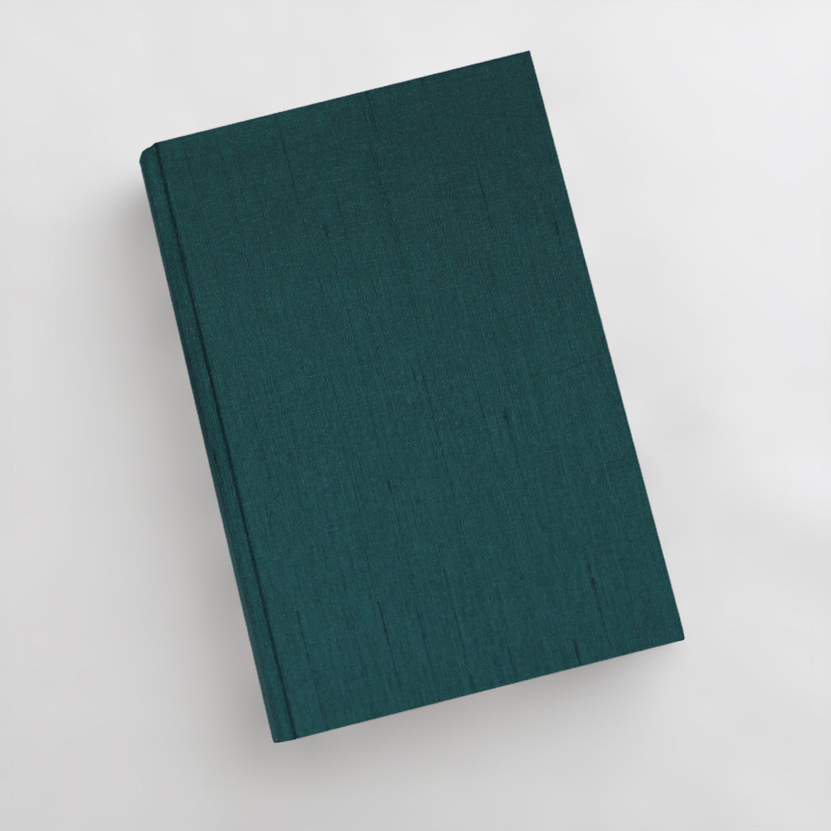 Medium Blank Page Journal with Teal Blue Silk Cover
