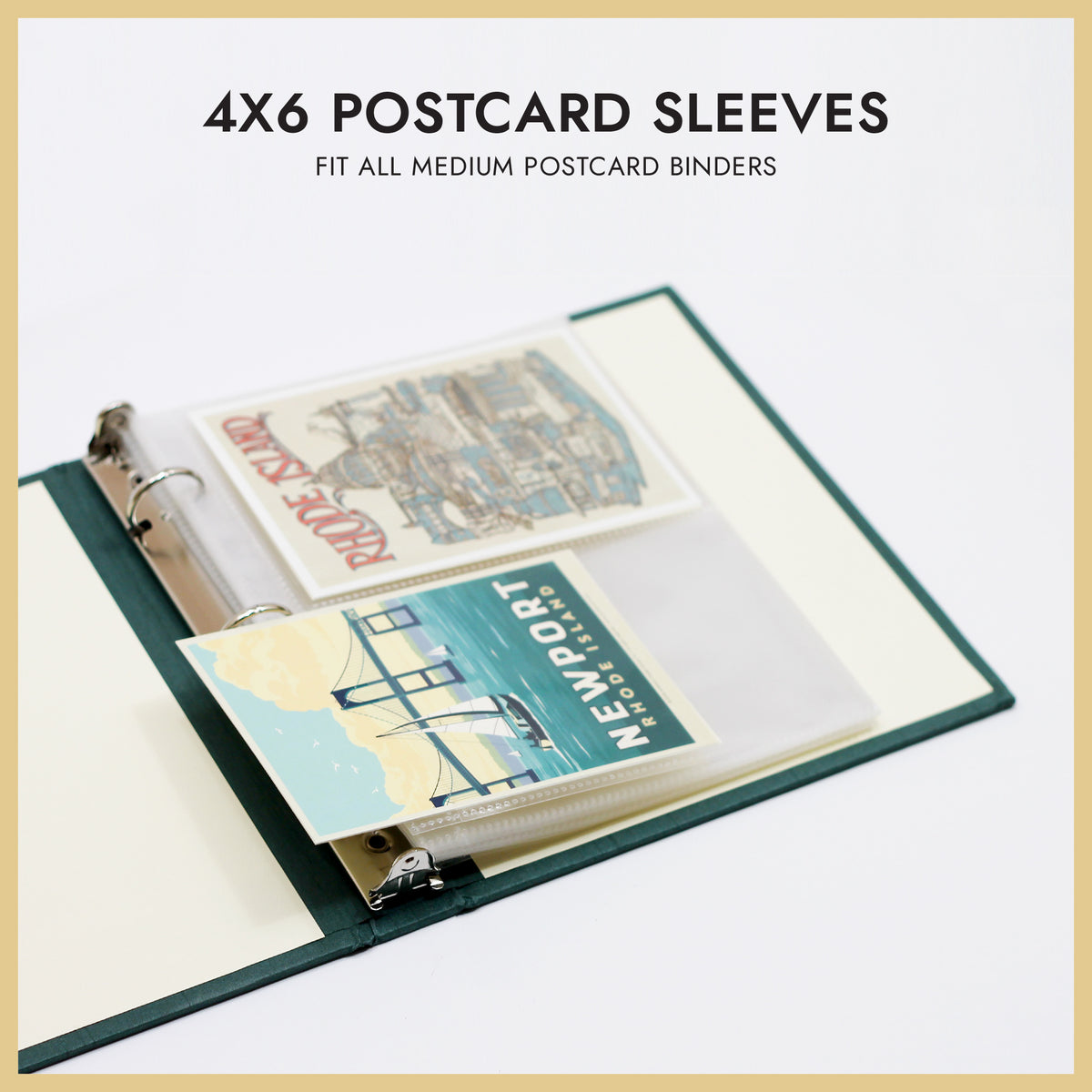 Medium Postcard Album | Cover: Moss Vegan Leather | Available Personalized