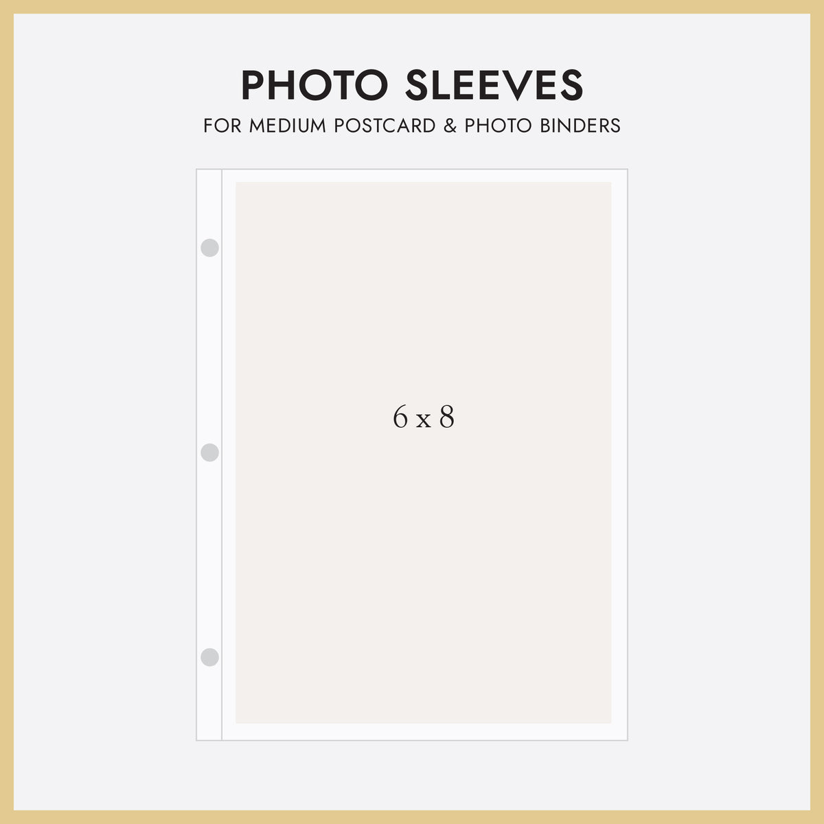 Medium 3-Ring Clear Pocket Album Refill: 6x8