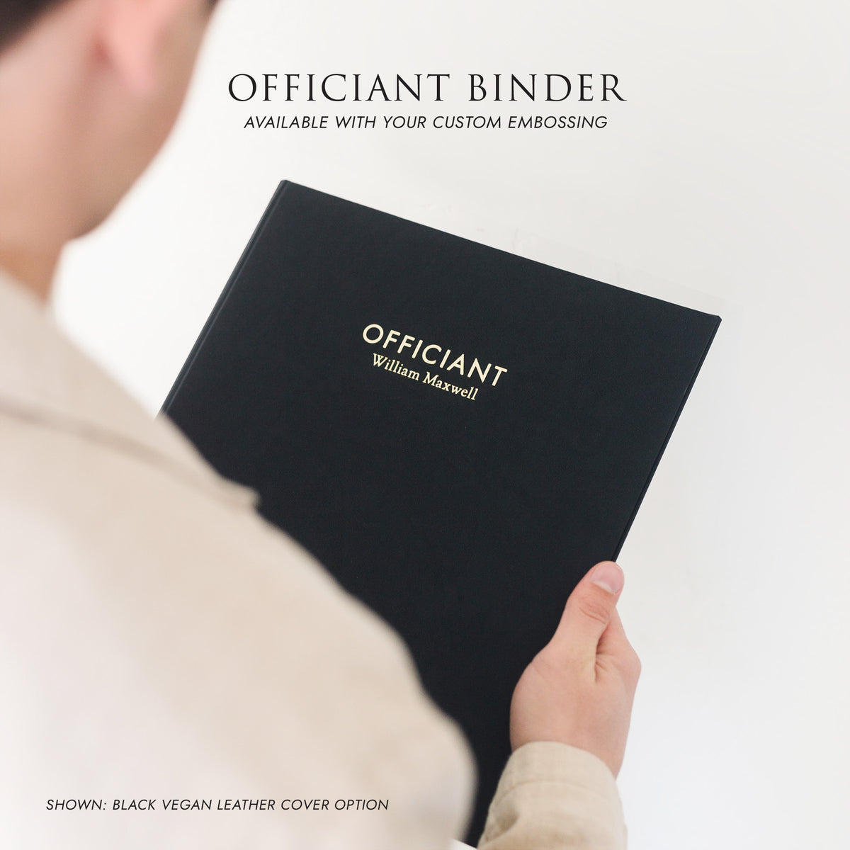 Officiant Binder | Cover: Emerald Silk | Available Personalized