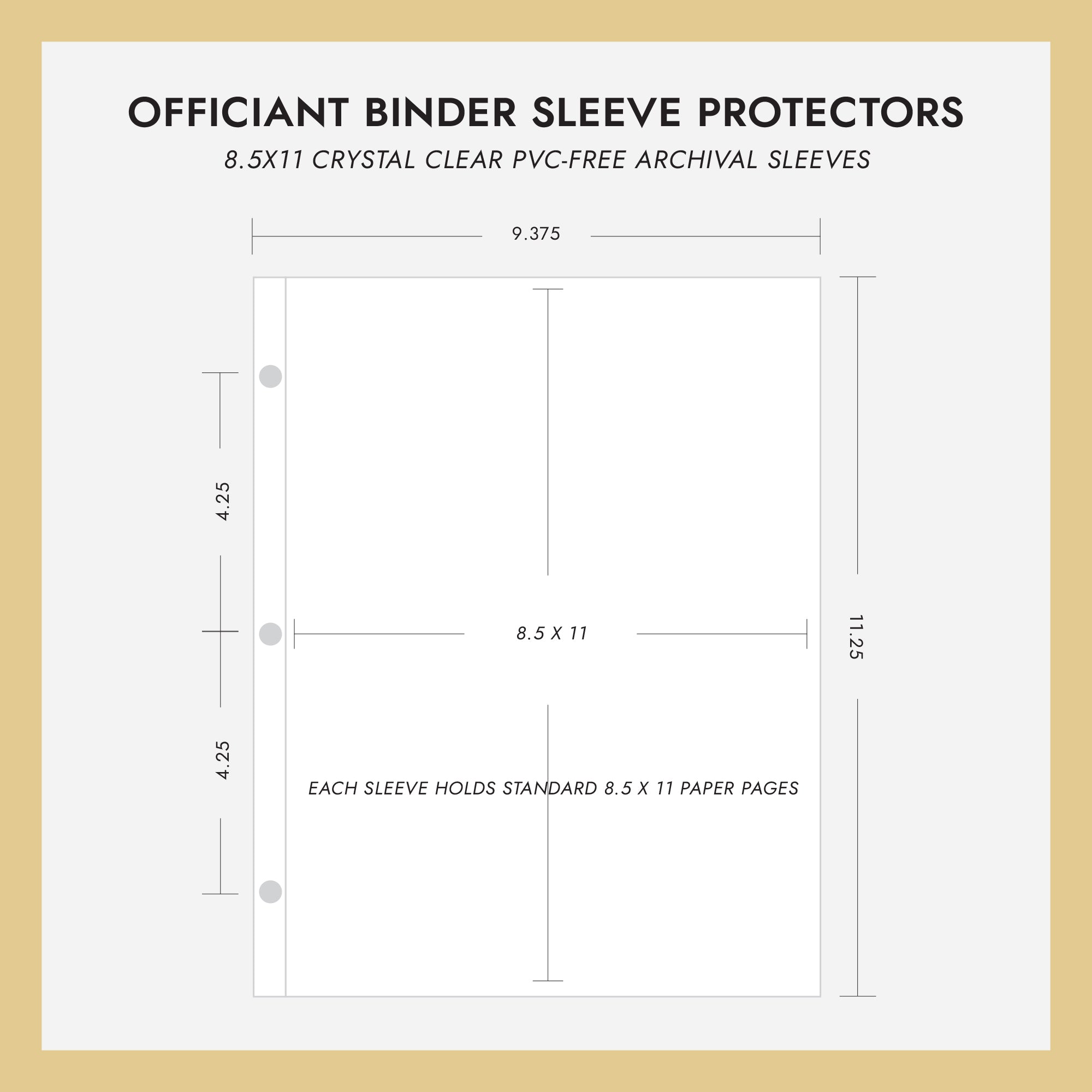 8.5x11 Officiant Binder Sheet Protectors (for 8.5 x 11 Documents) Set - Rag & Bone Bindery 8.5x11 Officiant Binder Sheet Protectors (for 8.5 x 11 Documents) Set - Rag & Bone Bindery