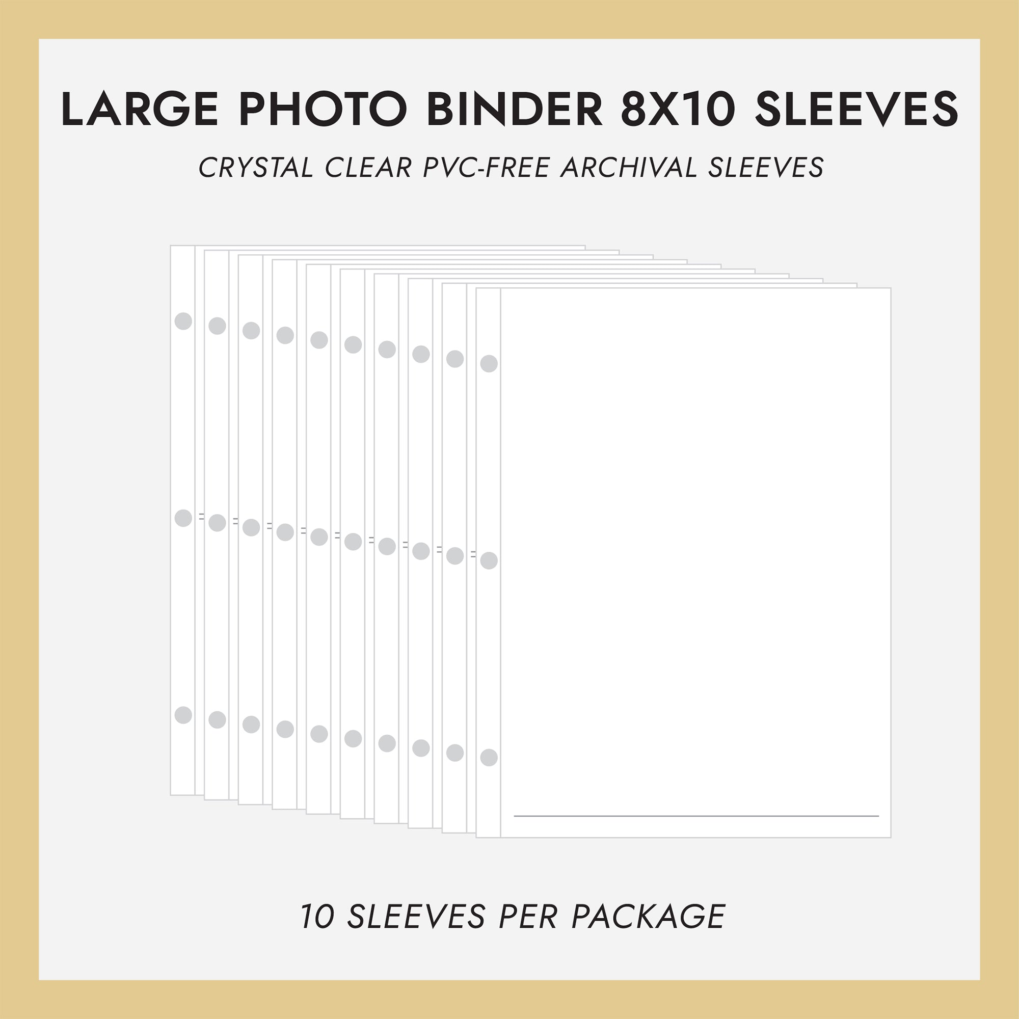 plastic binder sleeves for cards Large 3-Ring Clear Pocket Album Refill: 8x10