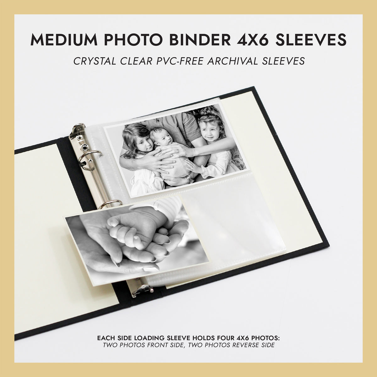 4x6 Medium Photo Binder Refill Sleeves (Standard 4x6 Photos) Set Of 10