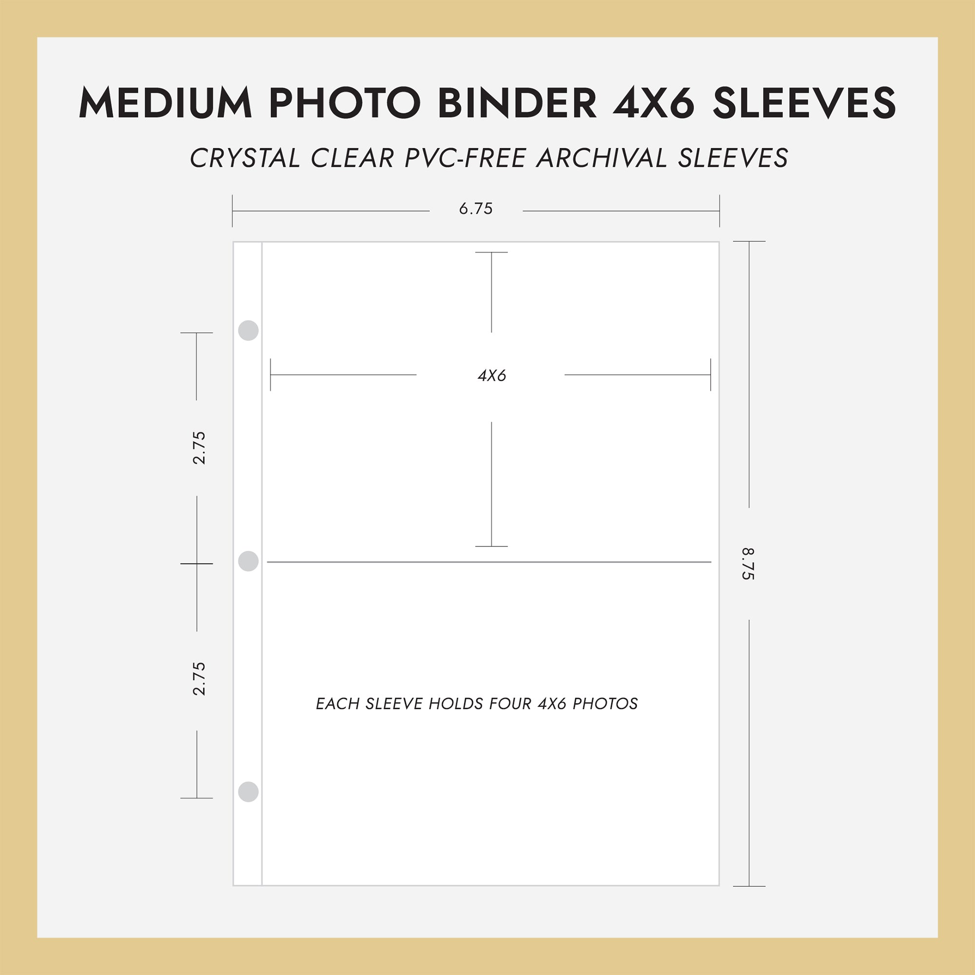 Medium 3-Ring Clear Pocket Album Refill: 4x6 Medium 3-Ring Clear Pocket Album Refill: 4x6