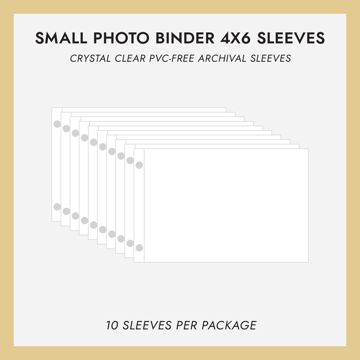 4x6 Small Photo Binder Refill Sleeves | Set Of 10 | for 4x6 Photos