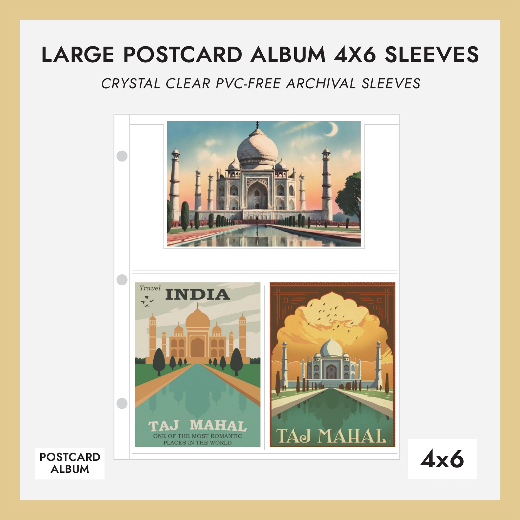 6x4 card sleeves 4x6 Large Postcard Album Sleeves (for 4x6 Postcards) Set Of 10