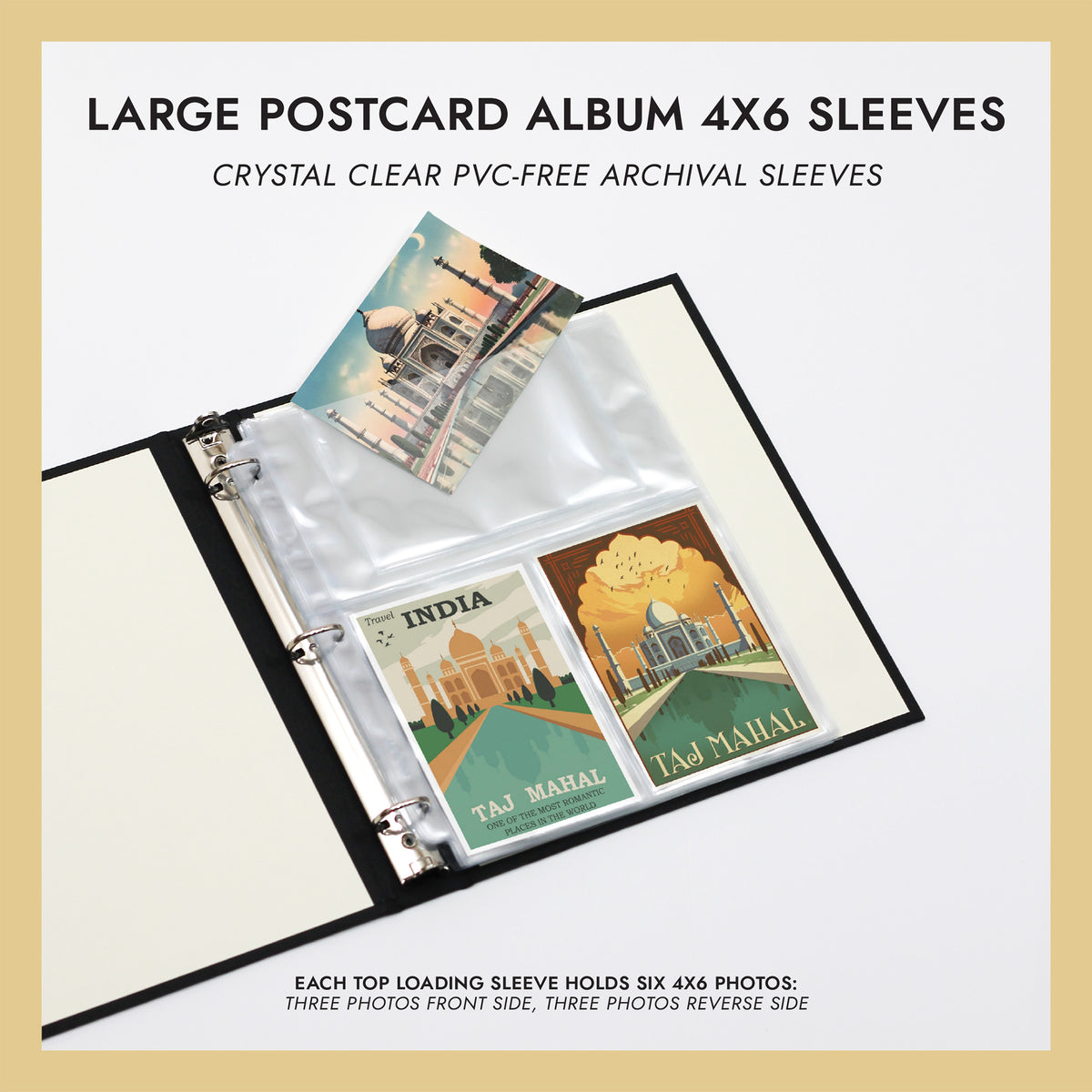 4x6 Large Postcard Album Sleeves (for 4x6 Postcards) Set Of 10