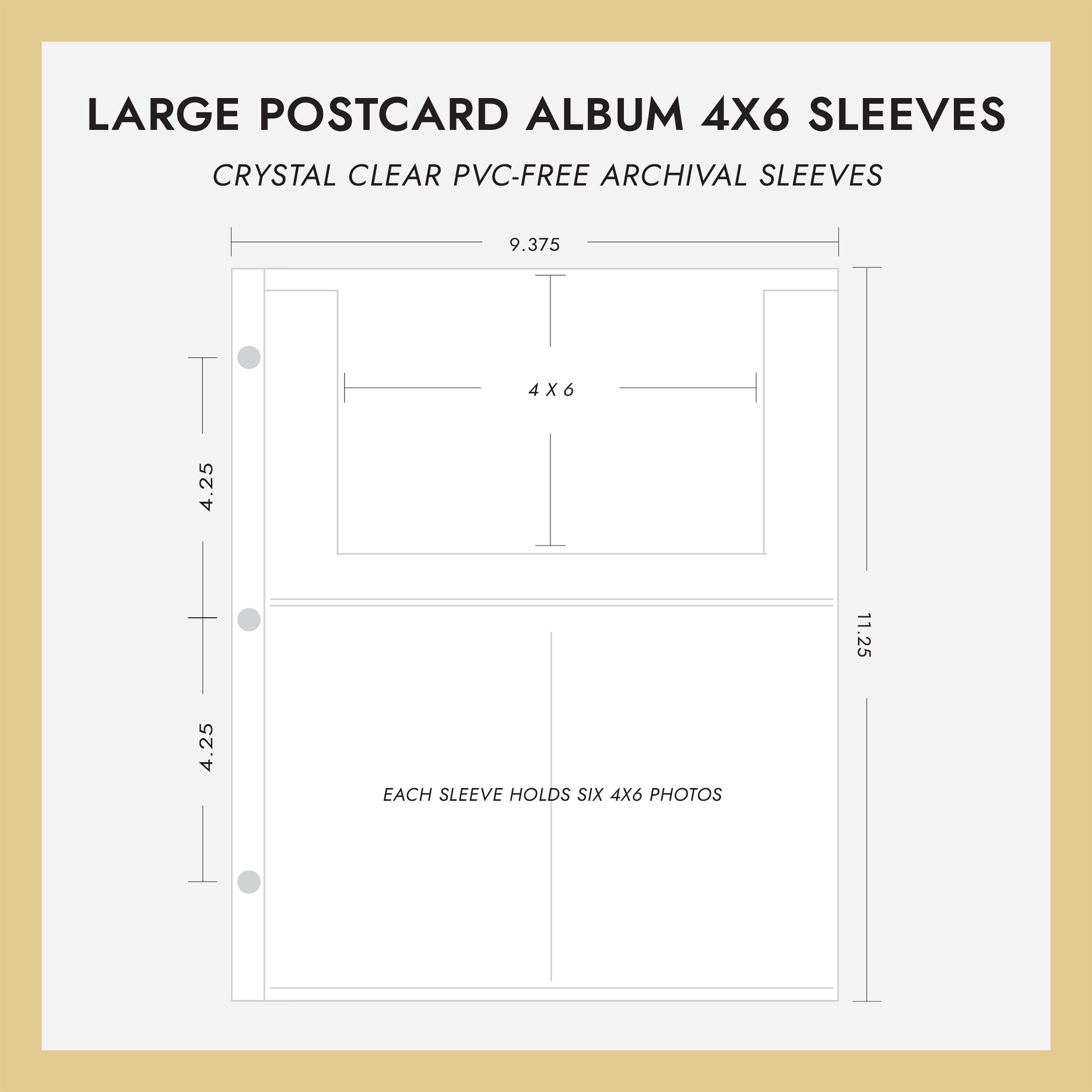 4 x 6 card sleeves 4x6 Large Postcard Album Sleeves (for 4x6 Postcards) Set Of 10