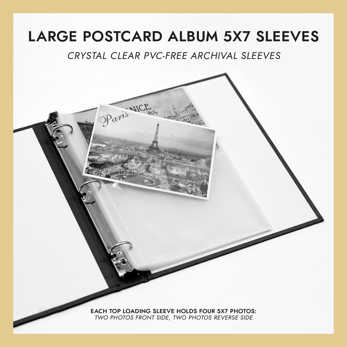 5x7 Large Postcard Album Sleeves (for 5x7 Postcards) Set Of 10
