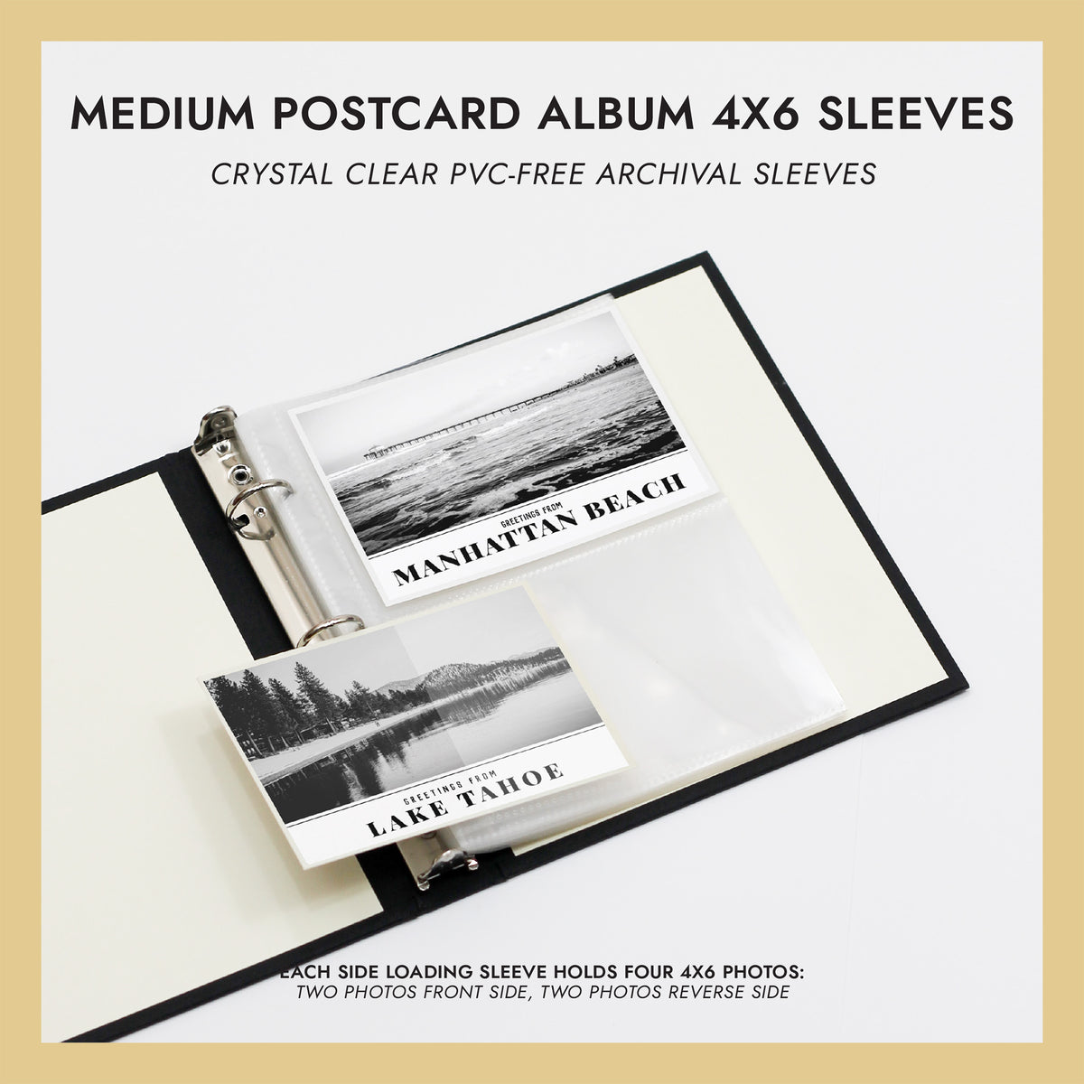 4x6 Medium Postcard Album Sleeves (for 4x6 Postcards) Set Of 10