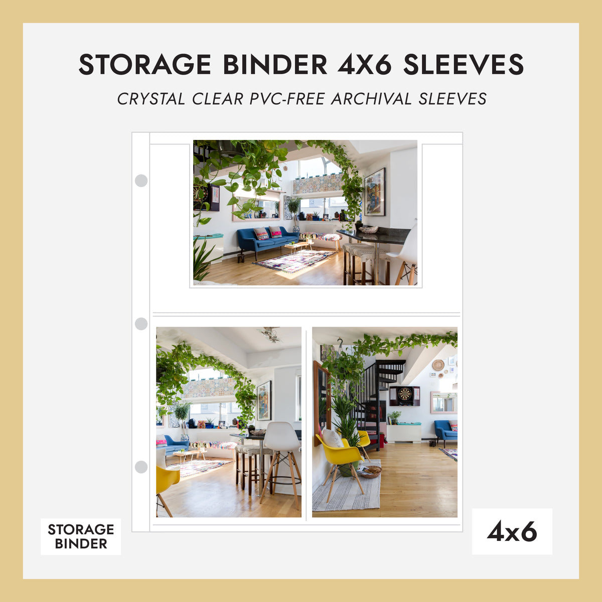 4x6 Storage Binder Sleeves (for 4x6 Photos) Set Of 10