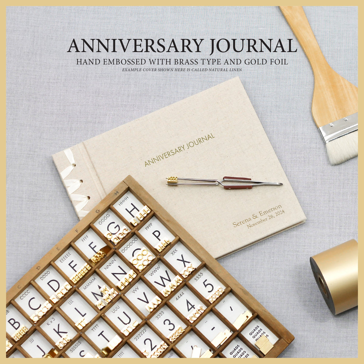 Anniversary Journal | Cover: Navy Blue Cotton | Available Personalized