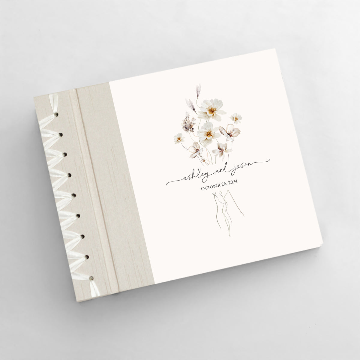 Personalized Anniversary Journal Ivory Corsage