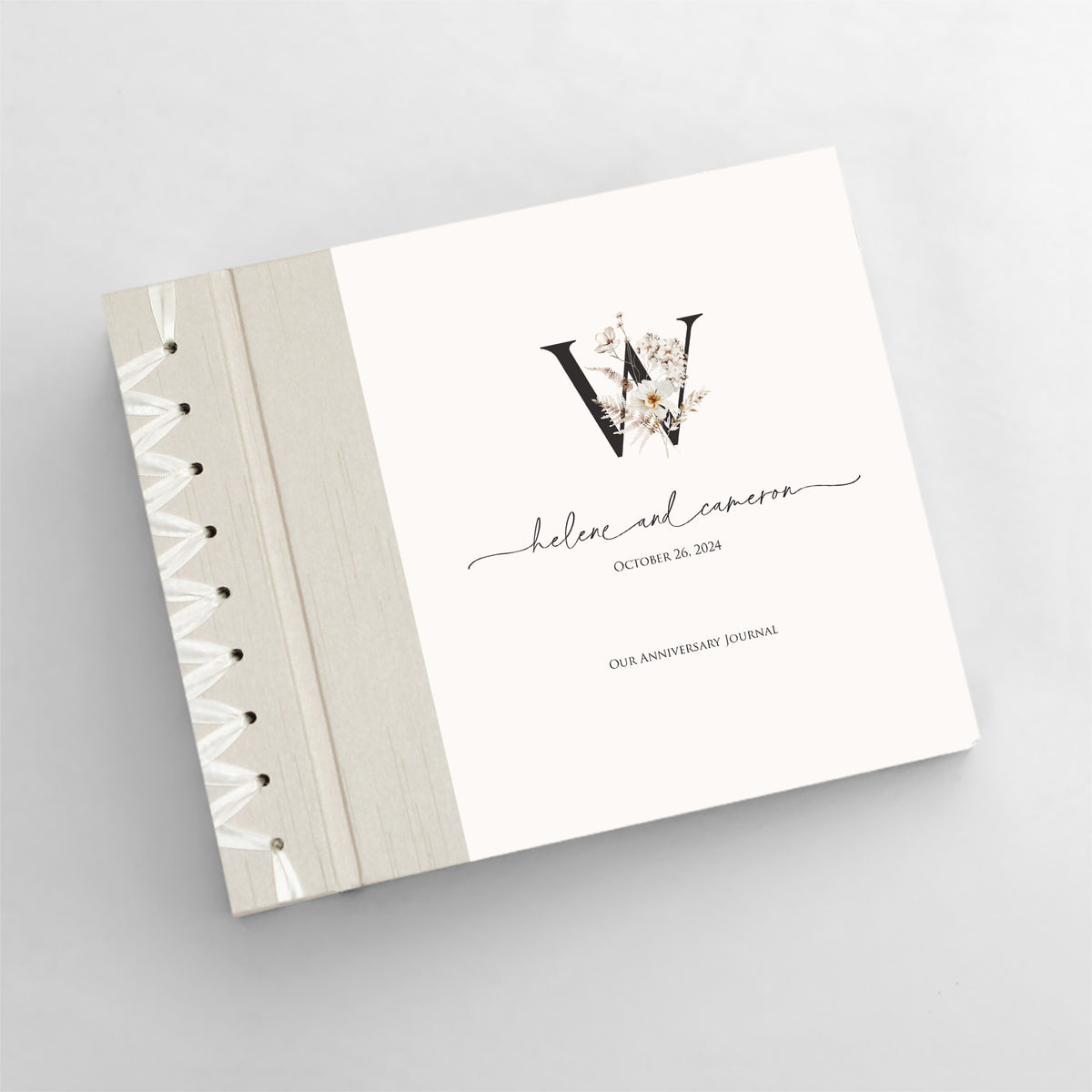 Anniversary Journal | Printed Cover: Ivory Monogram | Available Personalized