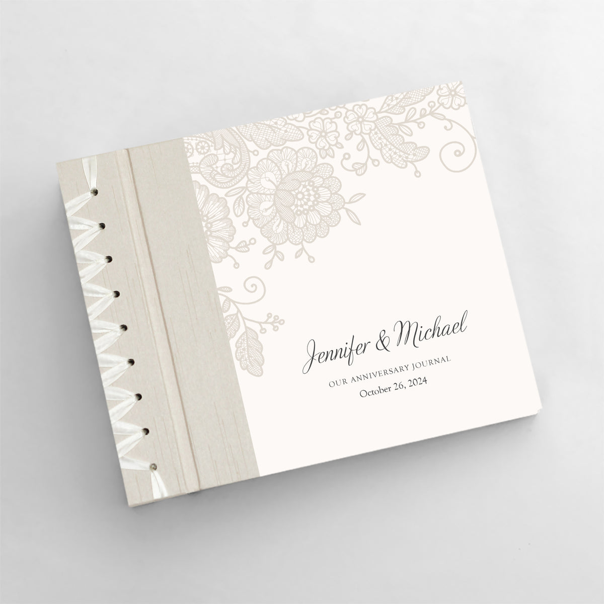 Personalized Anniversary Journal Lace Floral