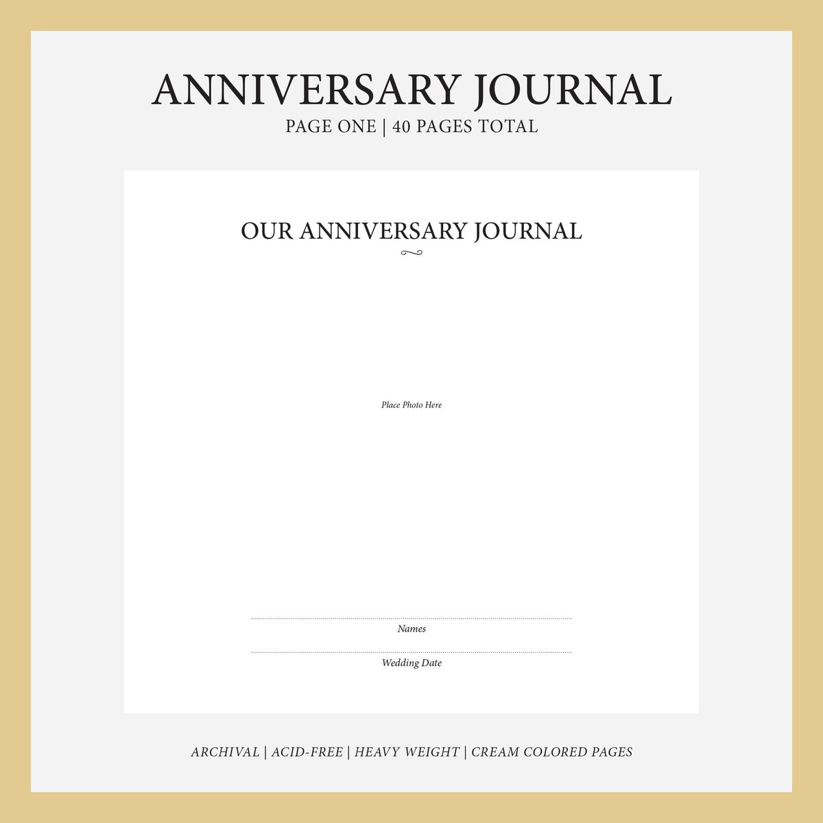 Anniversary Journal | Cover: Emerald Silk | Available Personalized