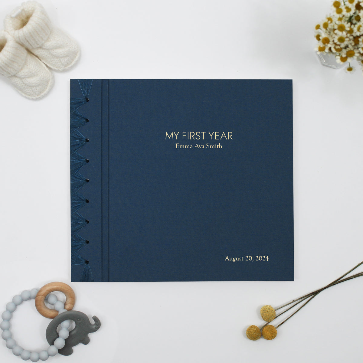 Baby's First Book | Cover: Navy Blue Cotton | Available Personalized