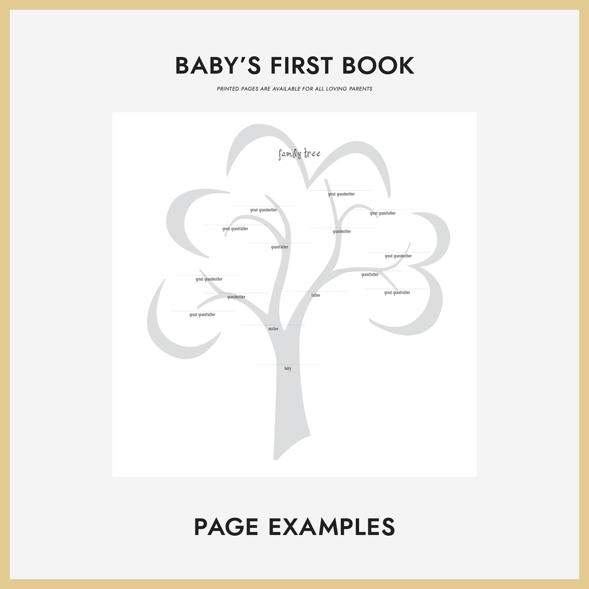 lavender family tree Baby's First Book