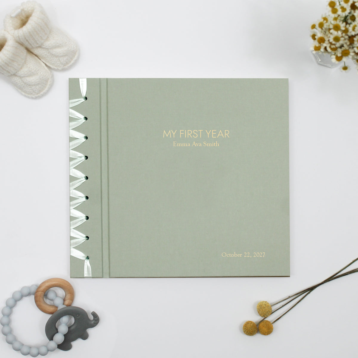 Baby's First Book | Sage Green Cotton