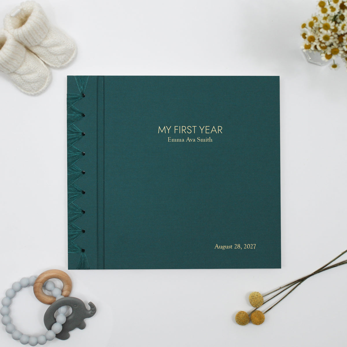 Baby's First Book | Teal Blue Cotton