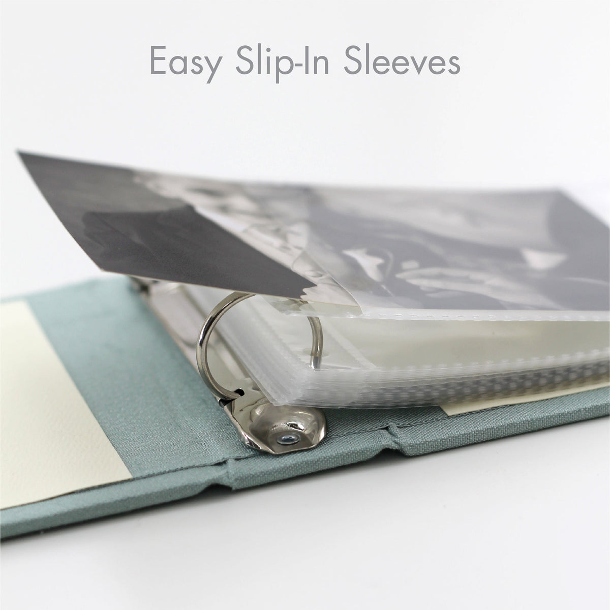 Small Photo Binder | for 4x6 Photos | with Celery Cotton Cover