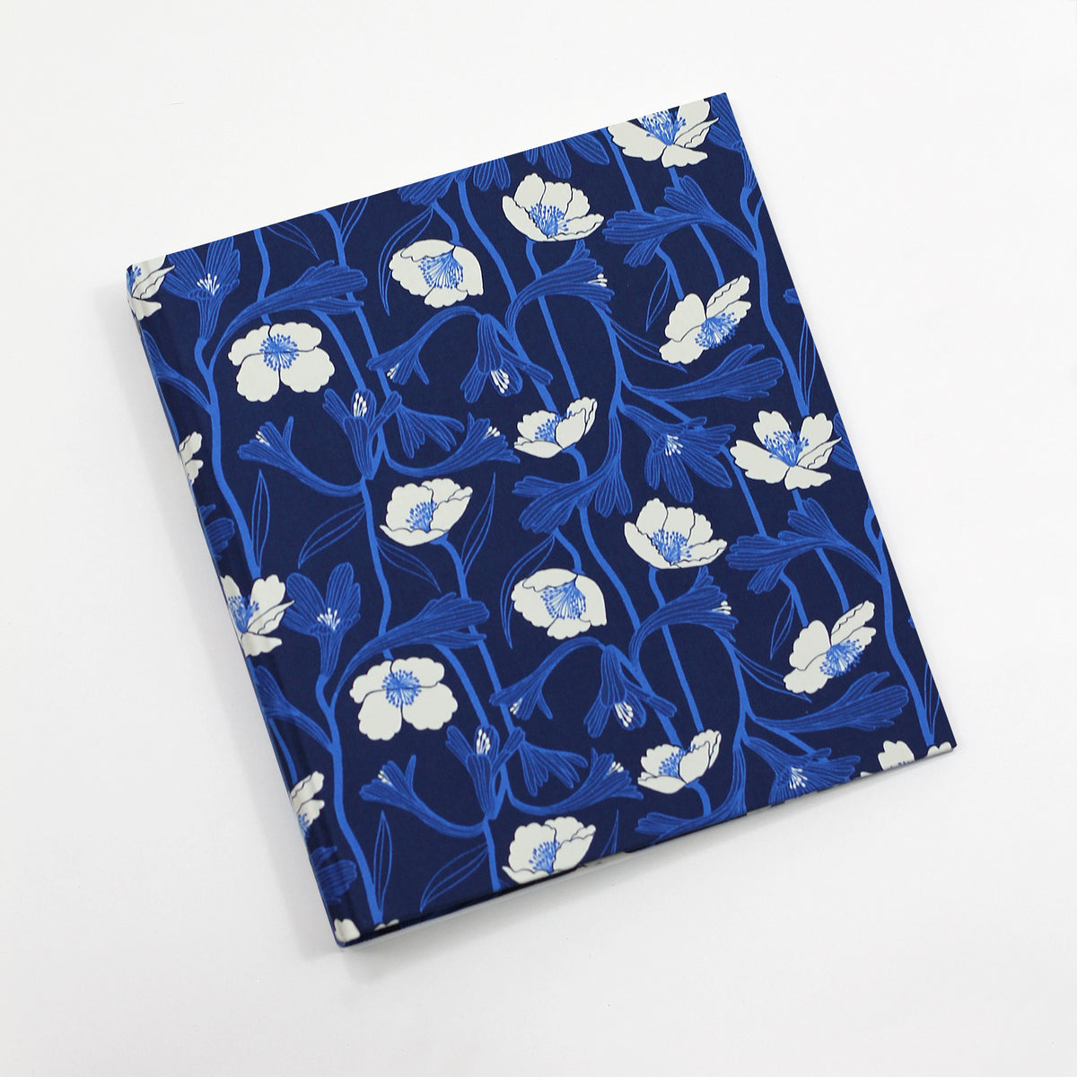 Storage Binder for Photos or Documents | Limited Edition Cover: Water Flowers Navy