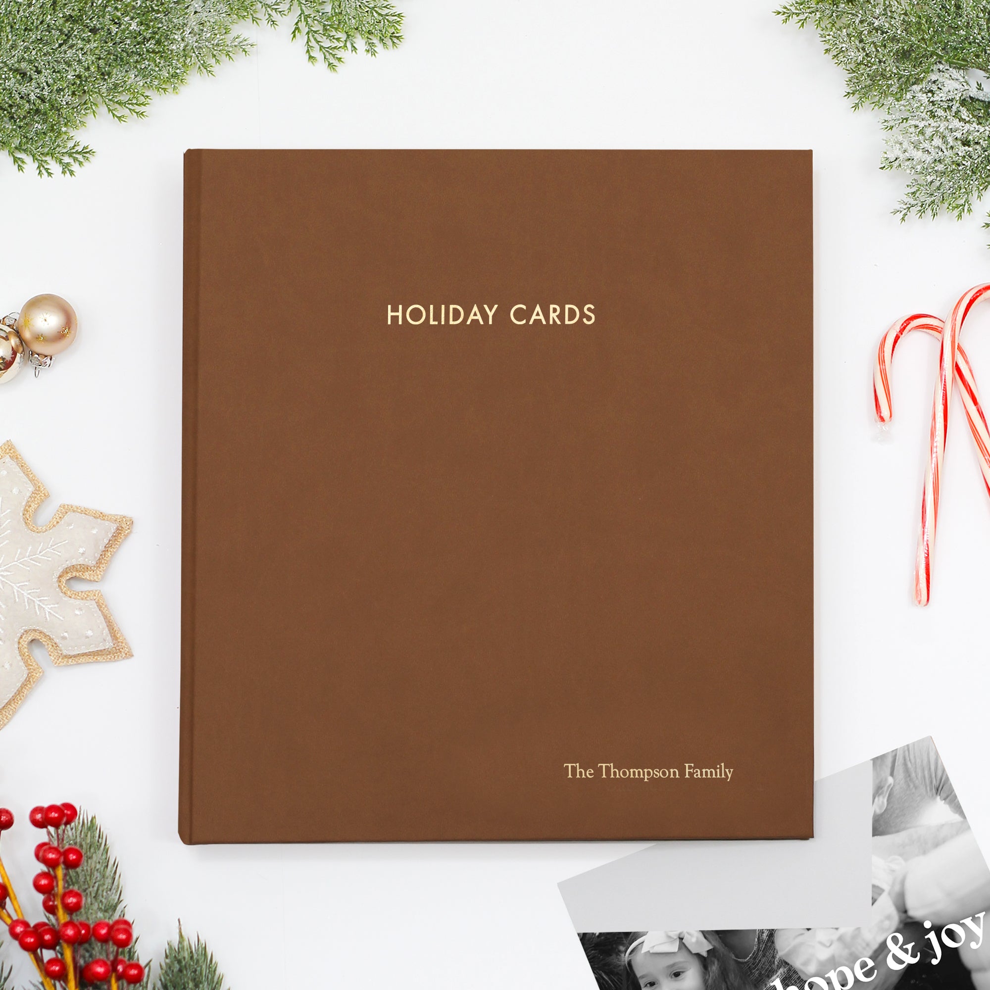 The Holiday Card Album | Brown Vegan Leather The Holiday Card Album | Brown Vegan Leather