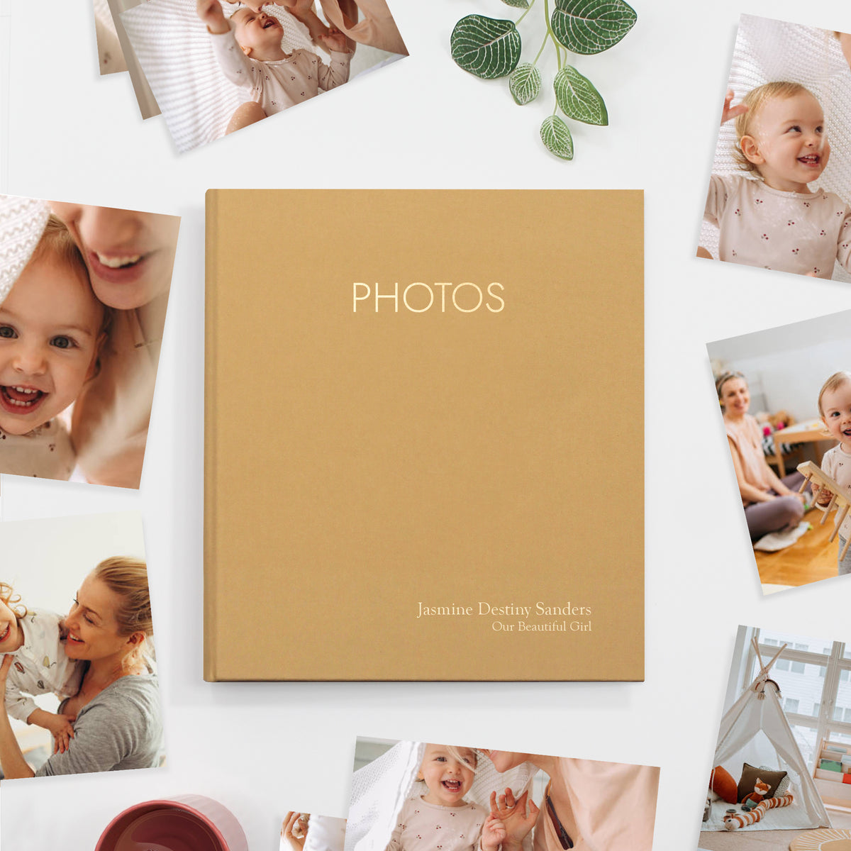 Large Photo Binder for 5x7 photos | Buttercup Yellow Cotton