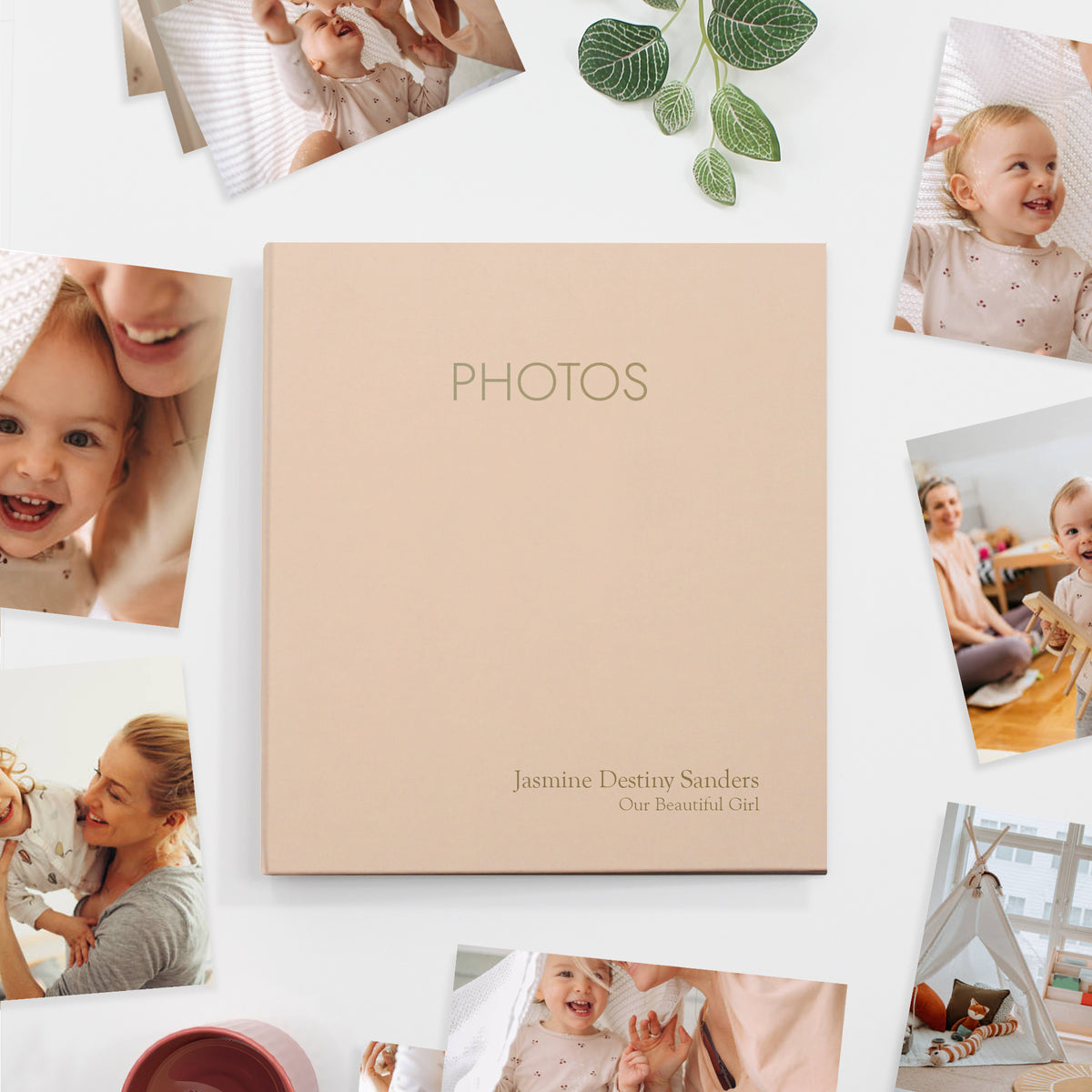 Large Photo Binder for 5x7 photos | Peachy Pink Cotton