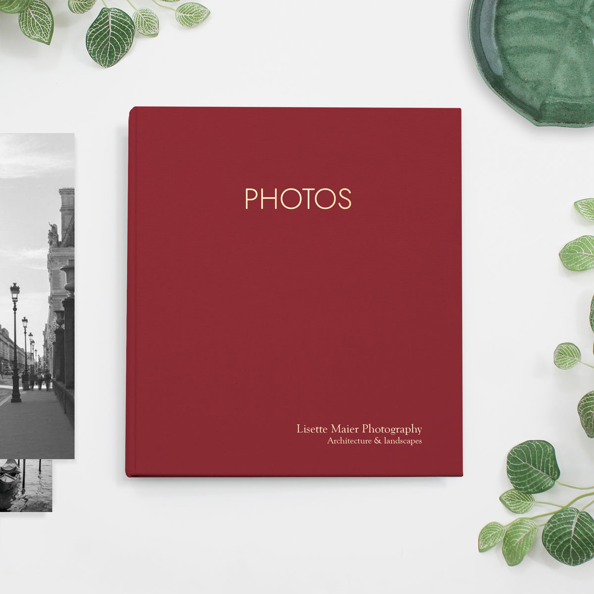 Large Photo Binder For 8x10 Photos | Cover: Cranberry Red Cotton | Available Personalized