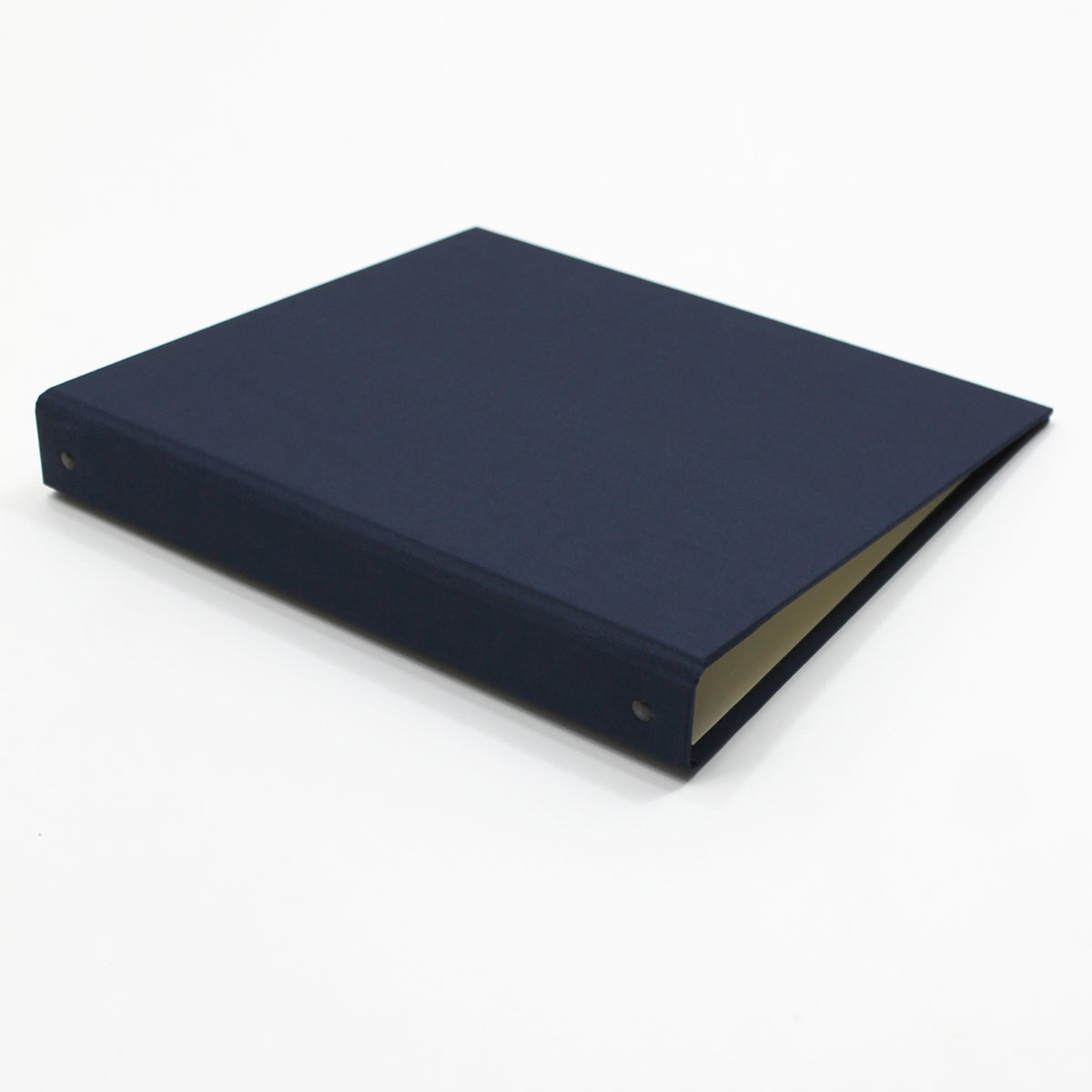 Storage Binder for Photos or Documents with Navy Blue Cotton Cover