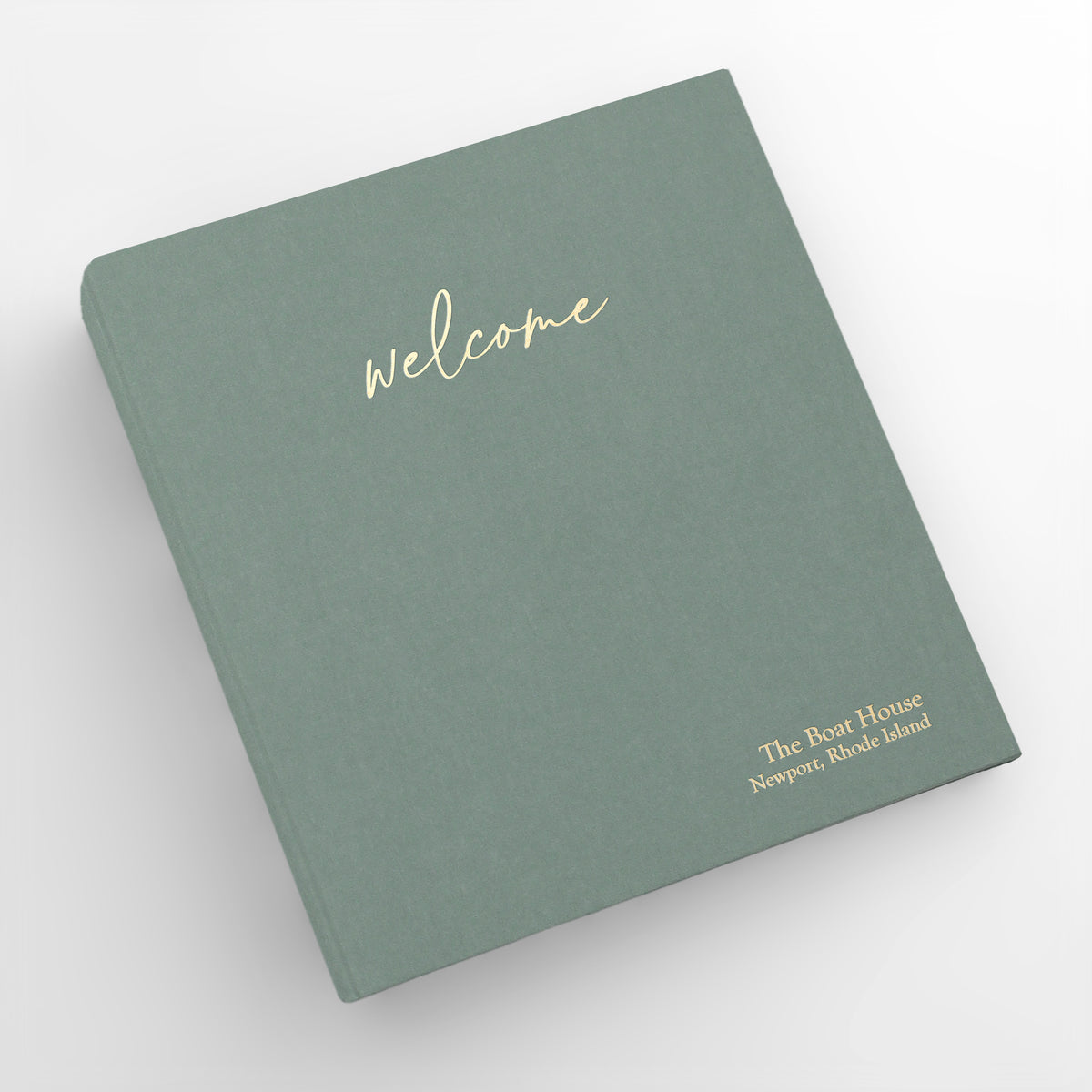 Welcome Binder with Jade Green Cotton | Home | Air BNB