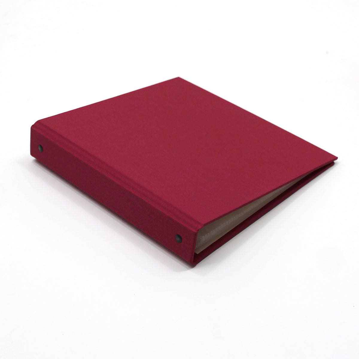 Medium Photo Binder For 4x6 Photos | Cover: Cranberry Red Cotton | Available Personalized