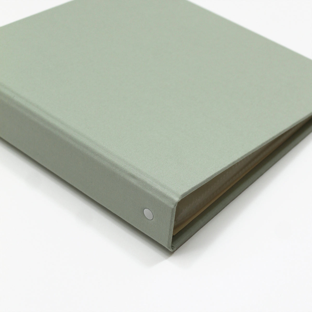 Medium Photo Binder For 4x6 Photos | Cover: Sage Green Cotton | Available Personalized