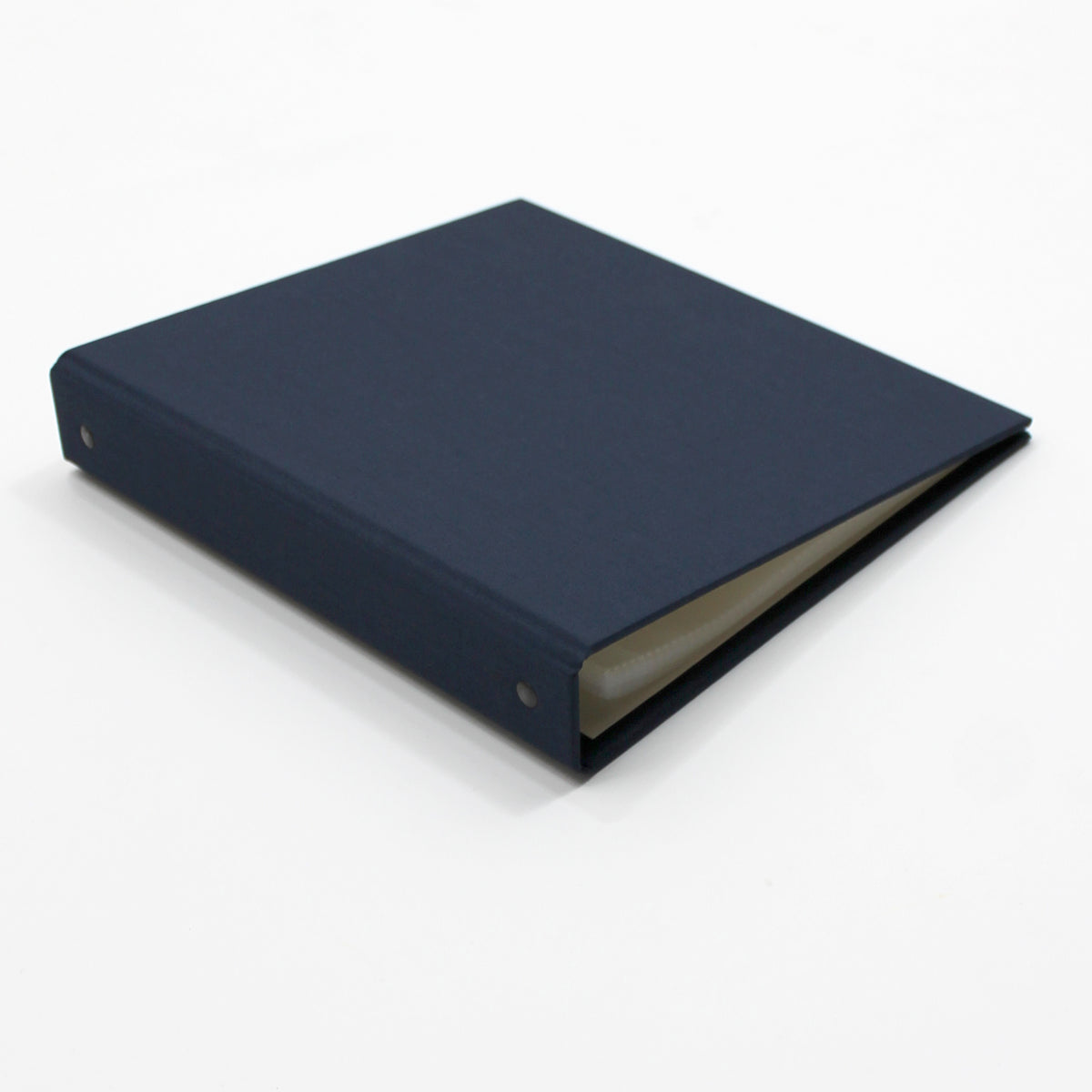 Medium Photo Binder For 4x6 Photos | Cover: Navy Blue Cotton | Available Personalized