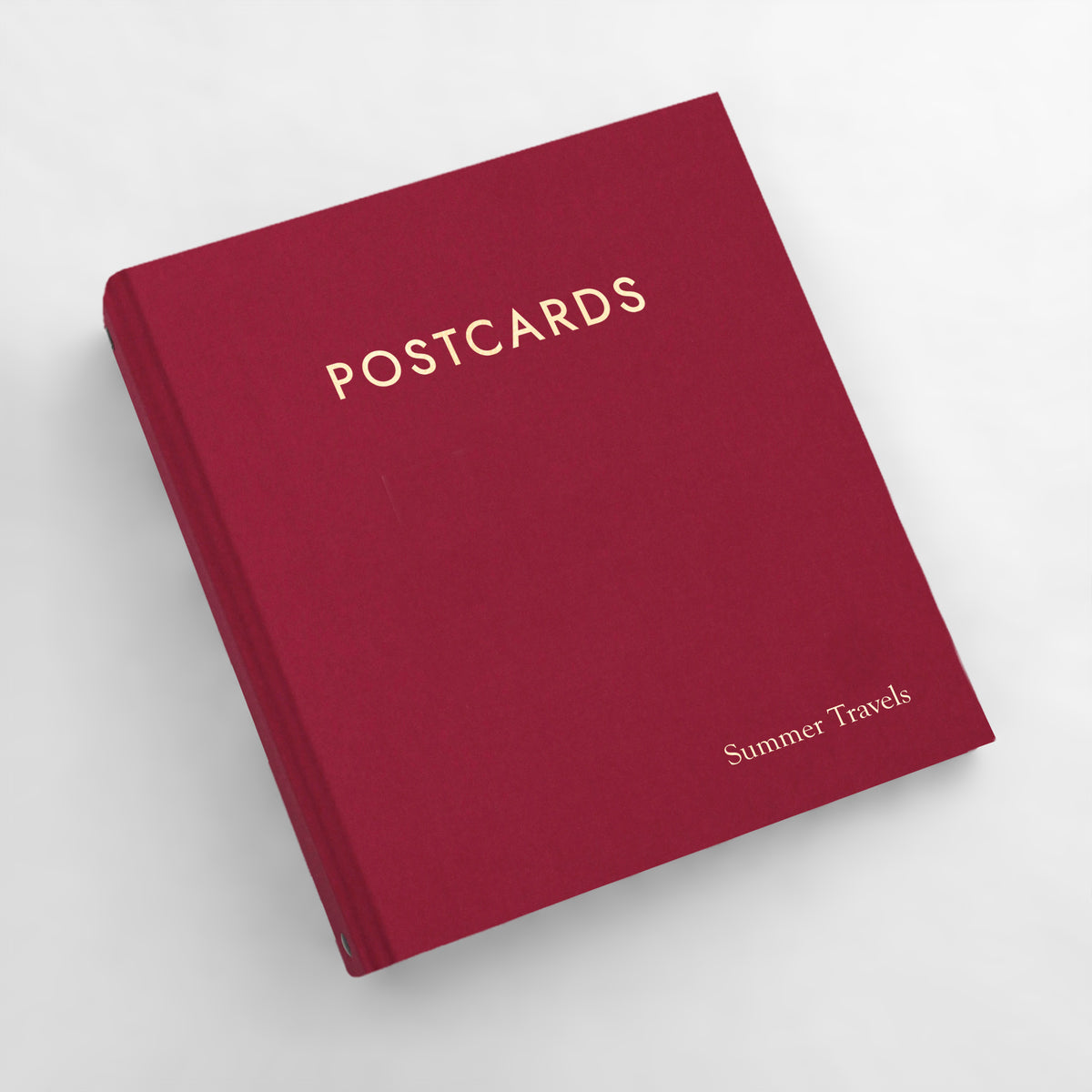 Medium Postcard Album | Cover: Cranberry Red Cotton | Available Personalized