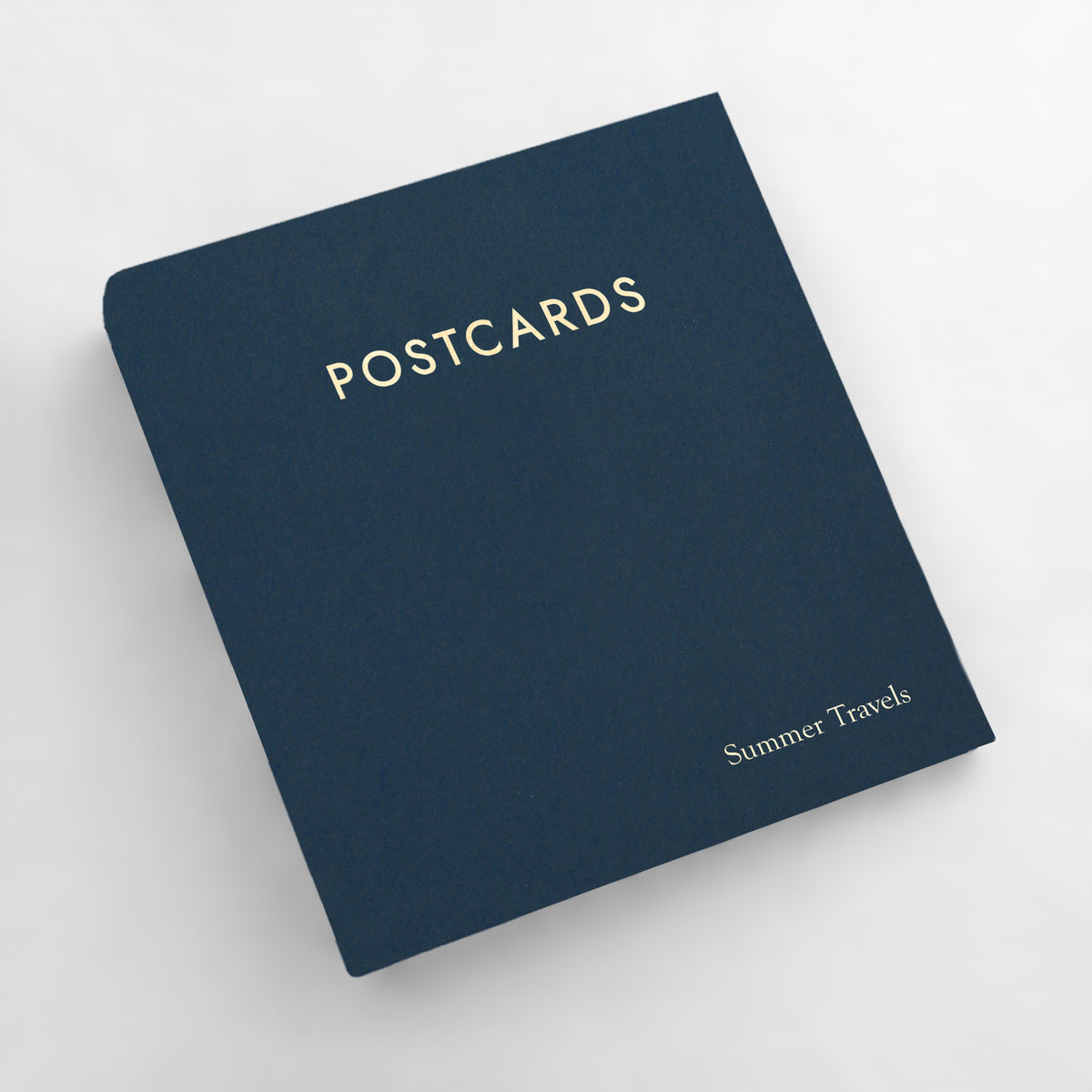 Medium Postcard Album | Cover: Navy Blue Cotton | Available Personalized