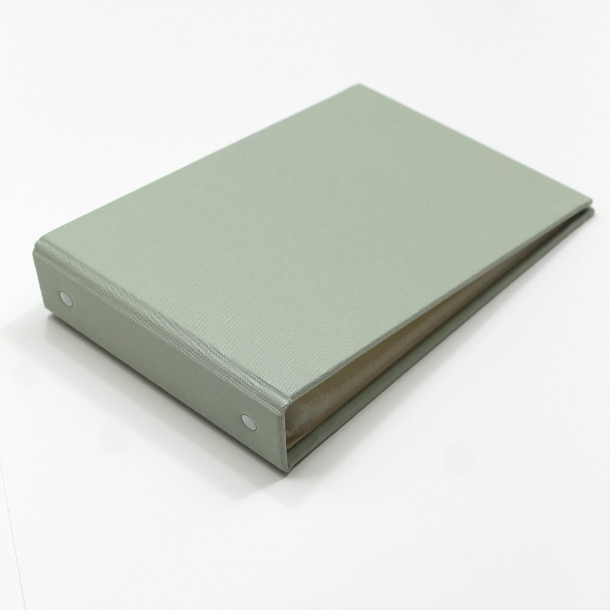 Small Photo Binder | for 5x7 Photos | with Sage Green Cotton Cover