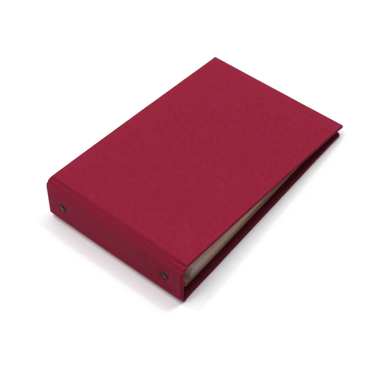 Small Photo Binder | for 4x6 Photos | with Cranberry Red Cotton
