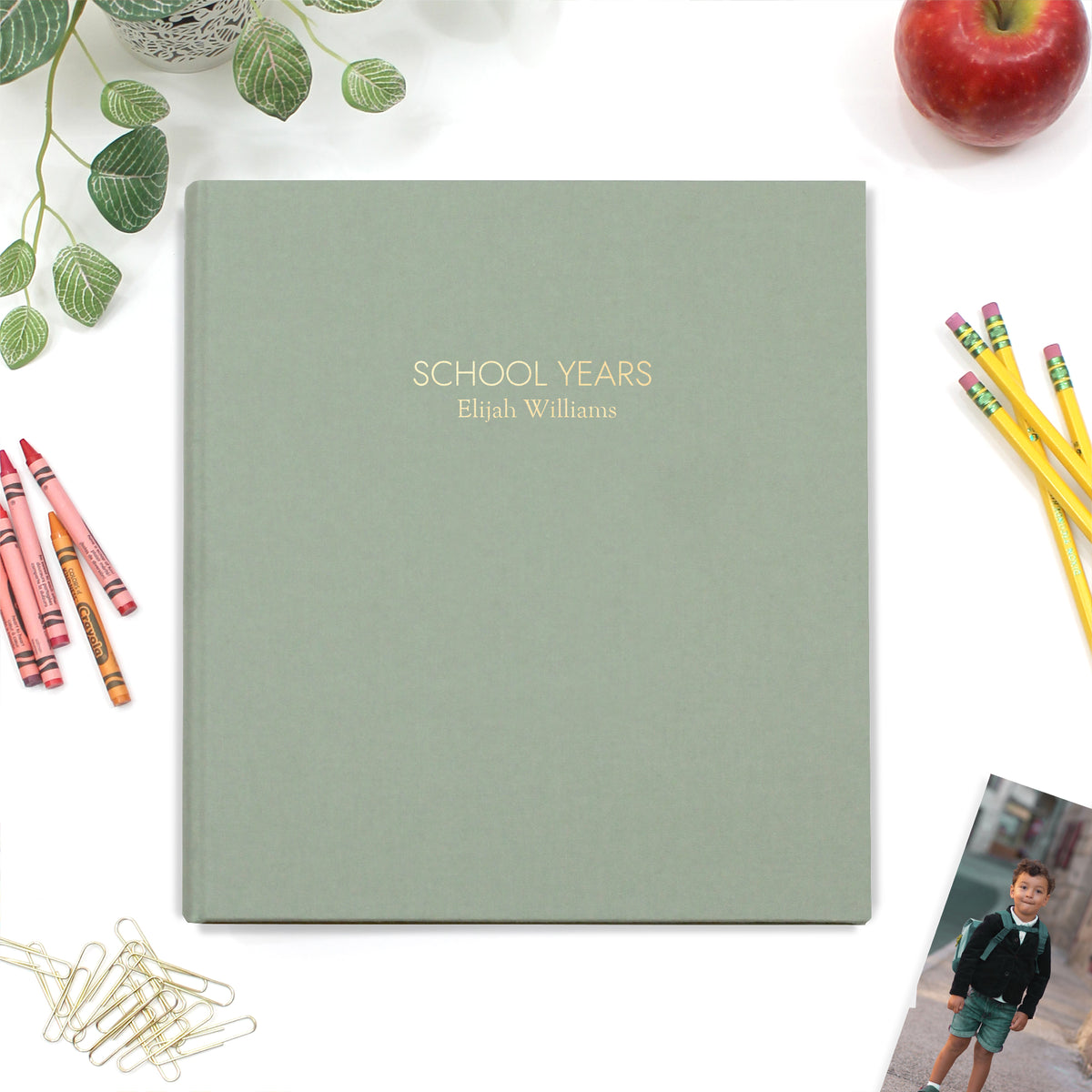 The School Years Binder | Sage Green Cotton