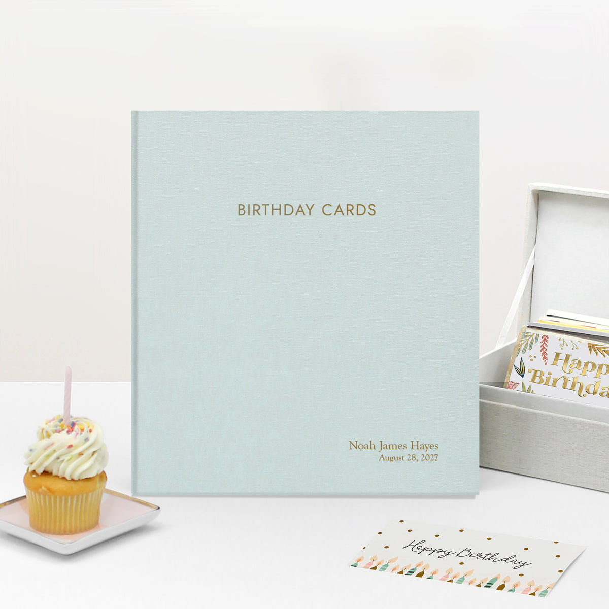 The Birthday Card Binder | Light Blue Cotton