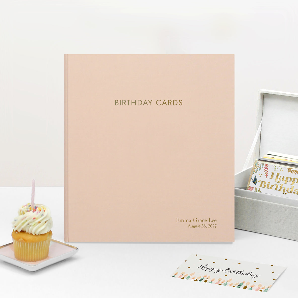The Birthday Card Binder | Peachy Pink Cotton